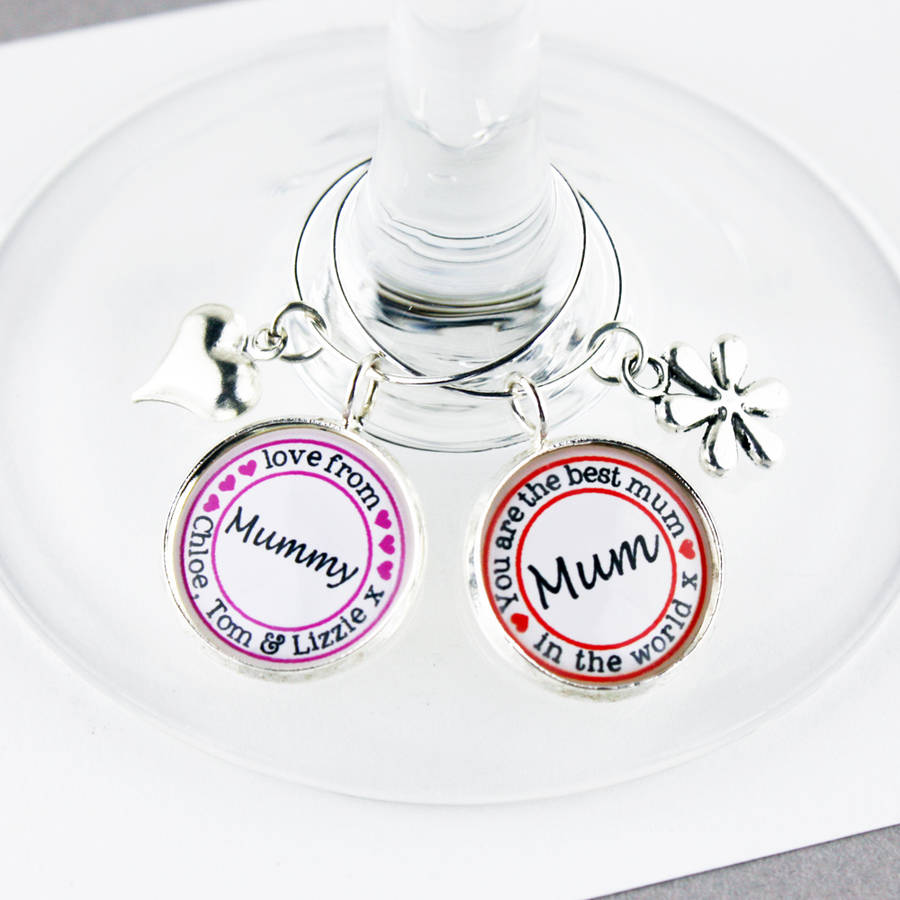 Personalised Mother's Wine Charm, 1 of 4