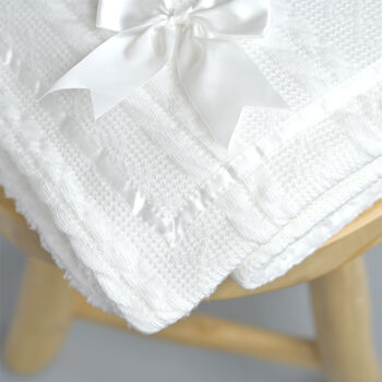 Personalised Christening Blanket With Bow, 10 of 10