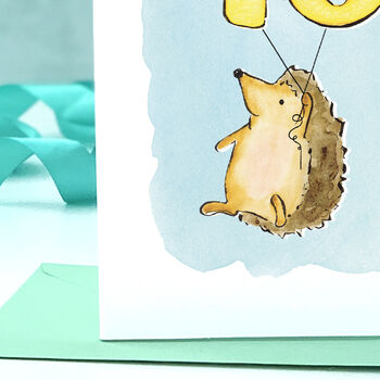 Hedgehog 16th Birthday Card, 2 of 8