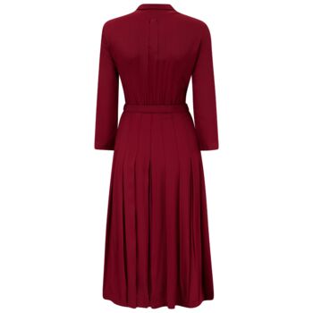 Lucille Dress In Windsor Wine 1940s Vintage Style, 2 of 3