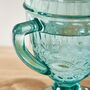Turquoise Glass Serving Pitcher Jug, thumbnail 4 of 6