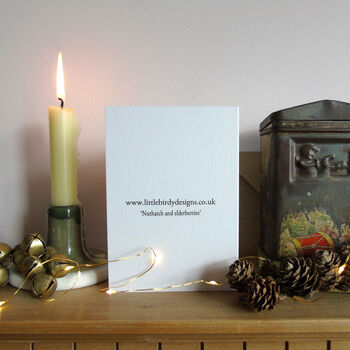Nuthatch And Elderberries Christmas Card, 5 of 7