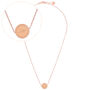 Personalised Wreath Initials Rose Gold Tone Disc Neckl…, thumbnail 5 of 8