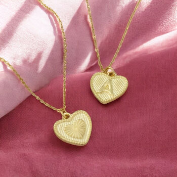 Dotted Heart Initial Charm Necklace, 5 of 8