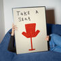 Take A Seat Retro Living Room Wall Art Print, thumbnail 2 of 10