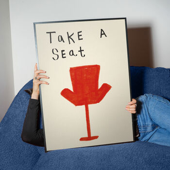 Take A Seat Retro Living Room Wall Art Print, 2 of 10