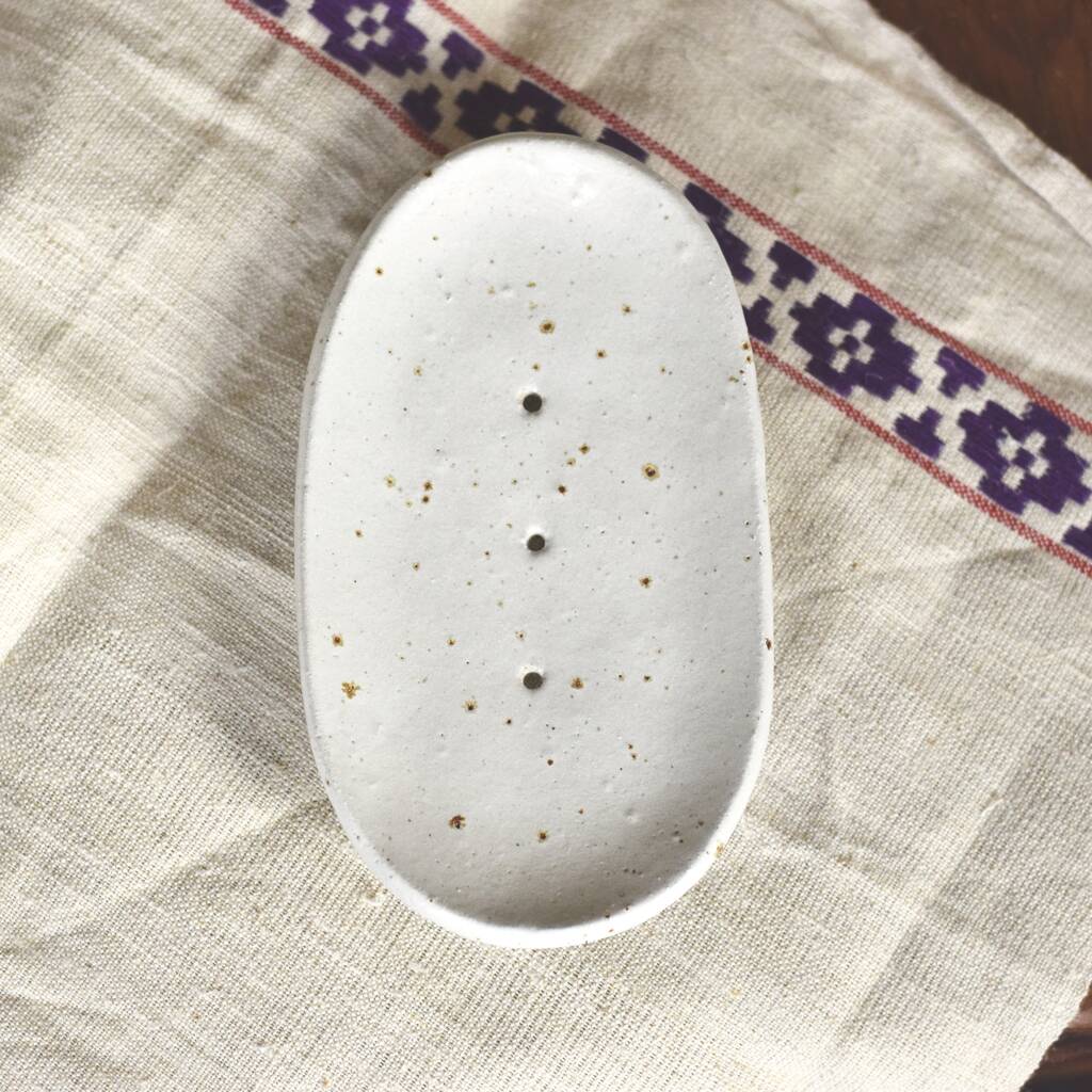 Speckled Ceramic Soap Dish By Kate Brigden Ceramics
