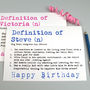 Personalised Definition Birthday Card, thumbnail 1 of 12
