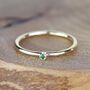 Solid 9ct Gold Custom Single Birthstone Stacking Ring, thumbnail 1 of 9