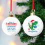 Personalised Dinosaur 'Have A Roarsome Christmas' Bauble, thumbnail 1 of 3