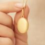 Personalised Solid 9ct Gold Milgrain Oval Locket, thumbnail 1 of 10