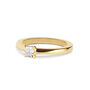 18ct Yellow Gold And 0.3ct Princess Diamond Ring, thumbnail 1 of 3