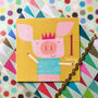 Piglet 1st Birthday Card, thumbnail 1 of 5