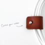 Three X Leather Cable Organiser Ties Set, Personalised, thumbnail 1 of 4