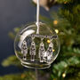 Personalised Nutcracker Family Glass Dome Bauble, thumbnail 1 of 4