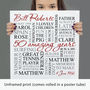 Personalised 50th Birthday Square Word Art, thumbnail 5 of 10