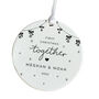 Personalised Couple Keepsake Xmas Decoration Ornament Gift, thumbnail 2 of 6