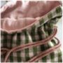 Green Checked Linen Market Bag, thumbnail 3 of 5