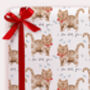 Three Sheets Of Anniversary Cat Wrapping Paper, thumbnail 1 of 2