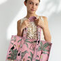 Jungle Print Large Quilted Cotton Tote Bag In Pink, thumbnail 4 of 7