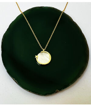 Pearl Disc With Star Gold Vermeil Necklace, 2 of 4