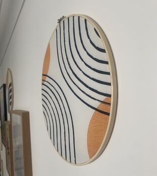 Mid Century Wall Decor Hoop, Abstract Wall Hangings, 6 of 6