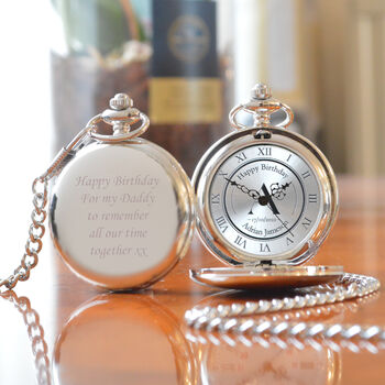 Personalised Pocket Watch With Circular Monogram Dial, 3 of 4