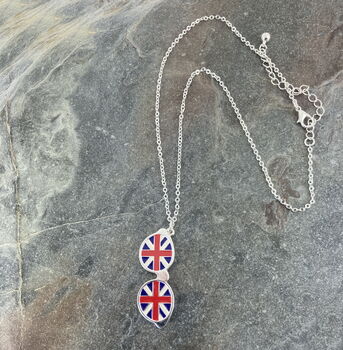 British Union Jack Flag Glasses Necklace, 3 of 4