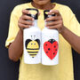 Heartshaped Ladybird And Bee Water Bottle, thumbnail 1 of 5
