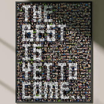 Personalised Anniversary Photo Mosaic Word Art – Made From Your Favourite Memories, 2 of 7
