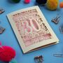 Personalised 30th Birthday Card Papercut Flower Design, thumbnail 5 of 9