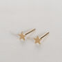 Tiny Gold Filled Star Stud Earrings, thumbnail 1 of 10