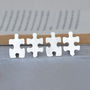 Jigsaw Puzzle Cufflinks In Silver, thumbnail 1 of 5
