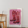 Cowboy Boots Hand Painted Art Print, thumbnail 2 of 6