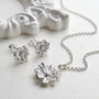 Sterling Silver Cosmos Flower Necklace, thumbnail 4 of 6