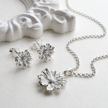 Sterling Silver Cosmos Flower Necklace, 4 of 6