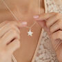 Personalised Small Fingerprint Star Necklace, thumbnail 1 of 7