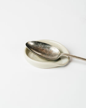 Handmade Ceramic Powder Blue Spoon Rest Or Tea Bag Holder, 2 of 2