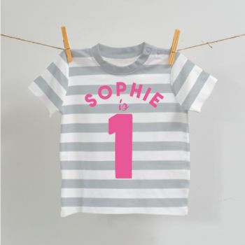 Personalised Birthday T Shirt For Baby, 4 of 5