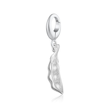 Sterling Silver Peapod Charm Necklace, 5 of 9