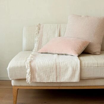 Misi Long Shell Pink Velvet Cushion, 4 of 4