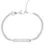 Personalised Woman's Sparkling Petite Cosmic Star Bar Bracelet In Silver, thumbnail 6 of 11
