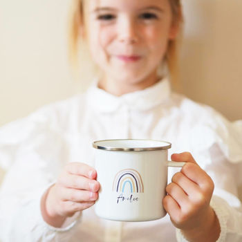 Personalised Children's Name Rainbow Enamel Mug, 7 of 8