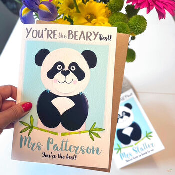 Personalised Panda Thank You Teacher Card, 7 of 9