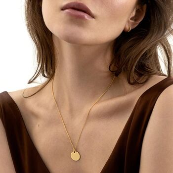 Personalised 18 K Gold Plated Coin Necklace, 6 of 6