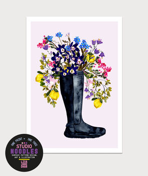 Riding Boot Bouquet Eco Print. One Print = One Tree, 2 of 6