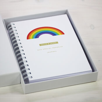 Personalised Rainbow Journal Or Notebook, 2 of 4