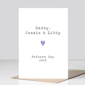Love To Daddy Personalised Father's Day Card, 3 of 4