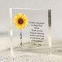 Personalised Teacher Thank You Gift | Sunflower Acrylic Block With Custom Name And Message, thumbnail 1 of 2