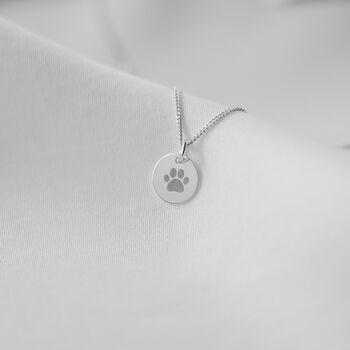 Paw Print Necklace, Gift For Cat Mum, 7 of 8